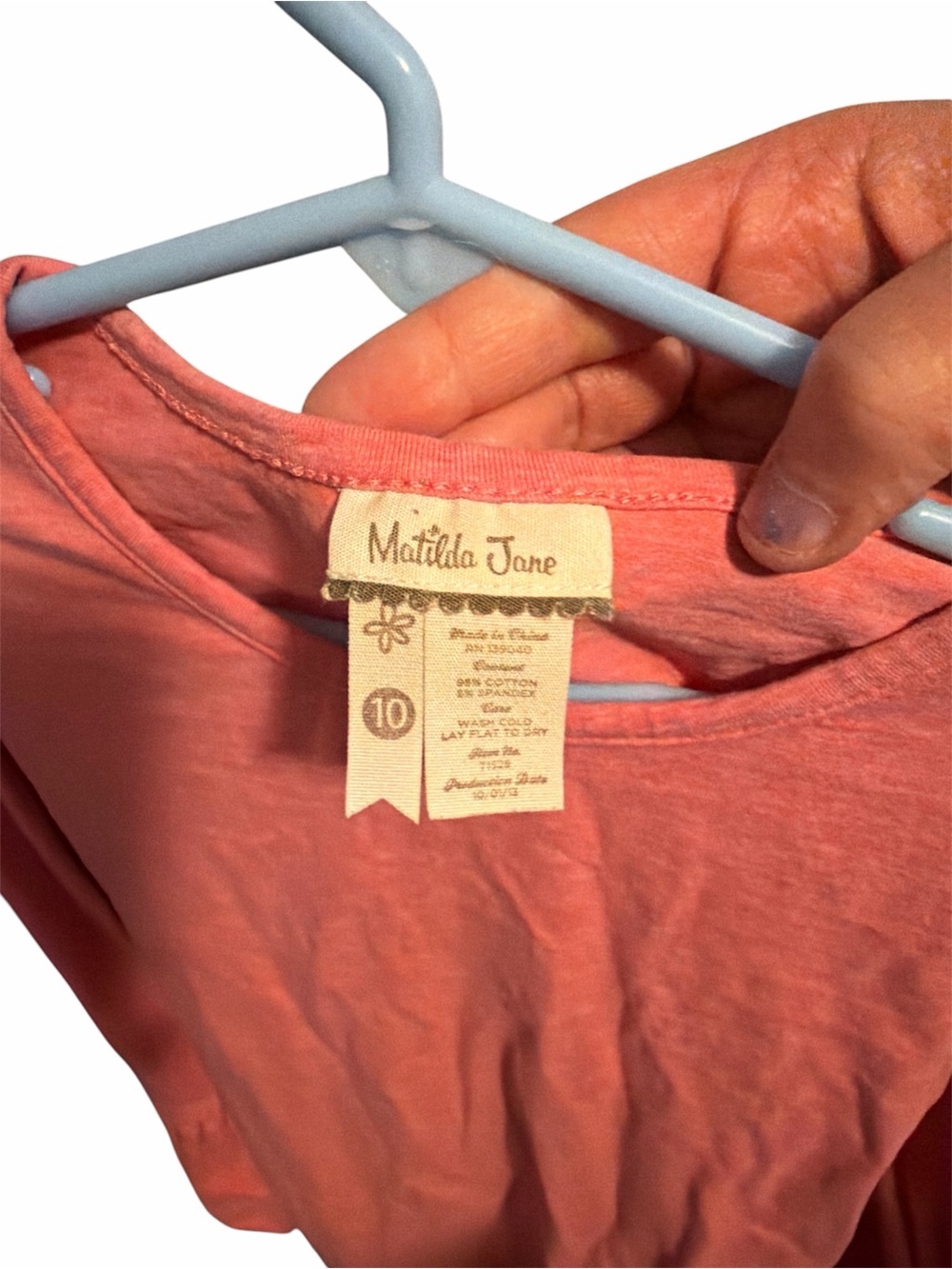 Matilda Jane Coral Pink Crewneck Tee - Picture 4 of 4